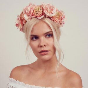 Up-do with Floral Crown