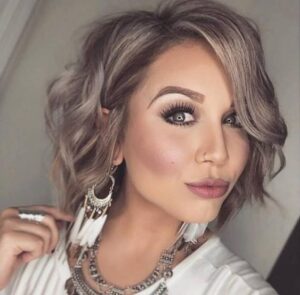 Playful Ash Blonde Bob