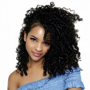 Extreme Side-Parting with Natural Curls