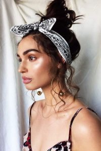 messy bun bandana