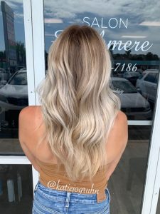 melted rooting blonde