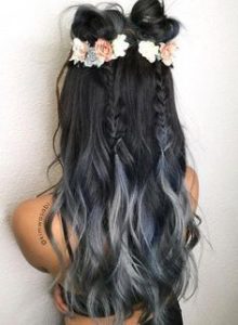 flower bun braid festival