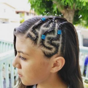 maze design side braiding