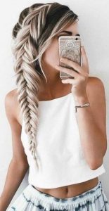 full side braid fishtails