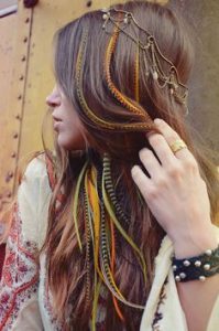 boho headpiece feather
