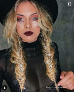 star glitter braids
