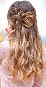 half up flower knot