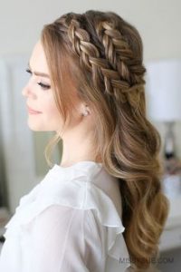 side braids wrapped back