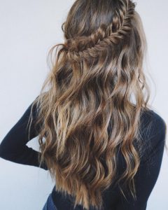 undone braid wrapped around