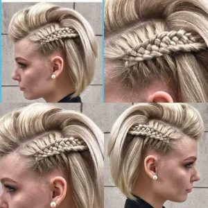 unique side braid short