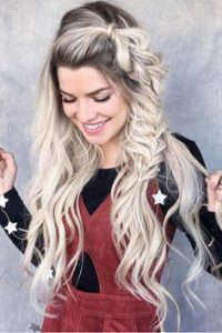 long hair big braid on side