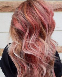 bright red blonde lights
