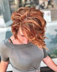 short red blonde hair