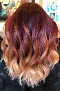 burgundy to blonde