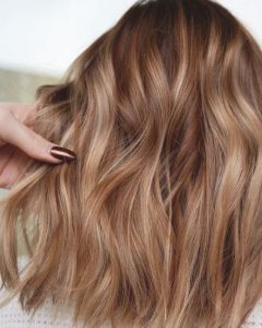 honey caramel tones