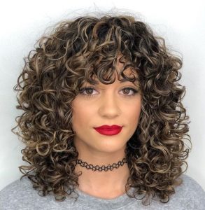 bouncy bang curls