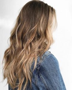 face framing highlights caramel