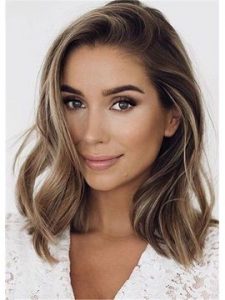 blonde with brown short