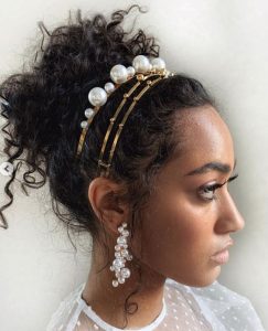 pearl headband curls