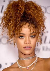 rihanna curly hair