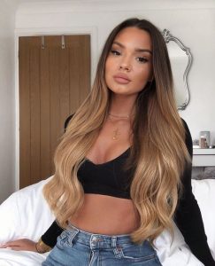 long ombre caramel