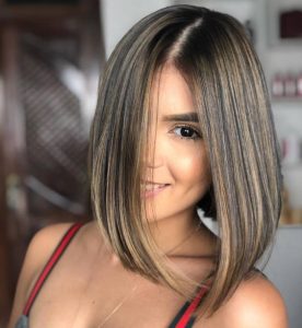 delicate highlighted hair