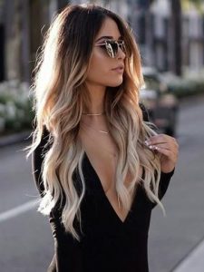 super long ombre hair