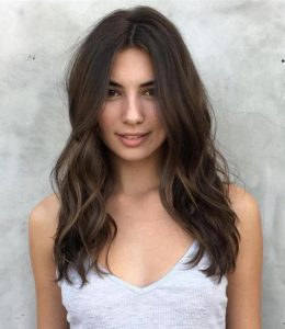 oval face long layering