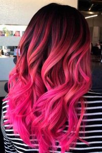 pink neon dark ombre