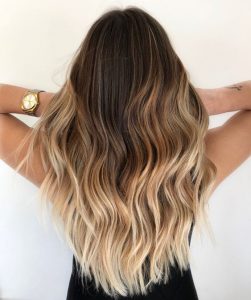 trendy ombre blonde