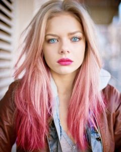 blonde and pink ombre