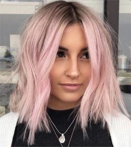 blonde platinum with pink