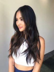 girls long texture cut