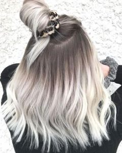 white blonde roots