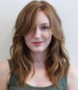 bangs to side for oval