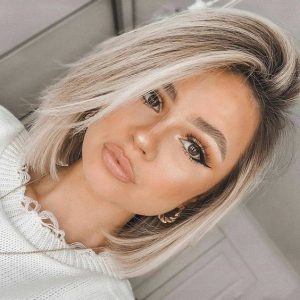 blonde roots lob