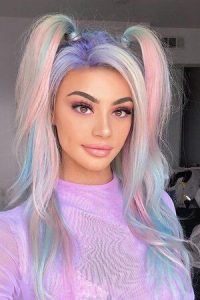 tiktok pigtail half up