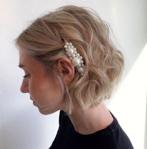 clip pearl chin length