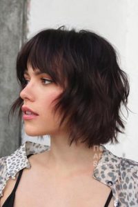 chin length shag