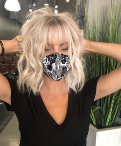 wavy bangs bob