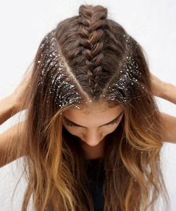 triangle braid glitter
