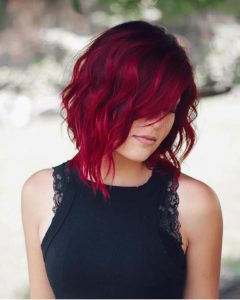 short red ruby hair