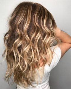golden blonde on light brown