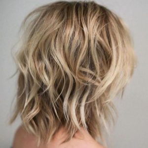 blonde short shag
