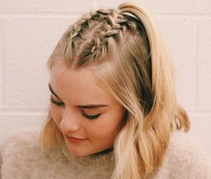 short double half braid