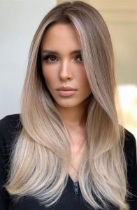 blonde face soft framing