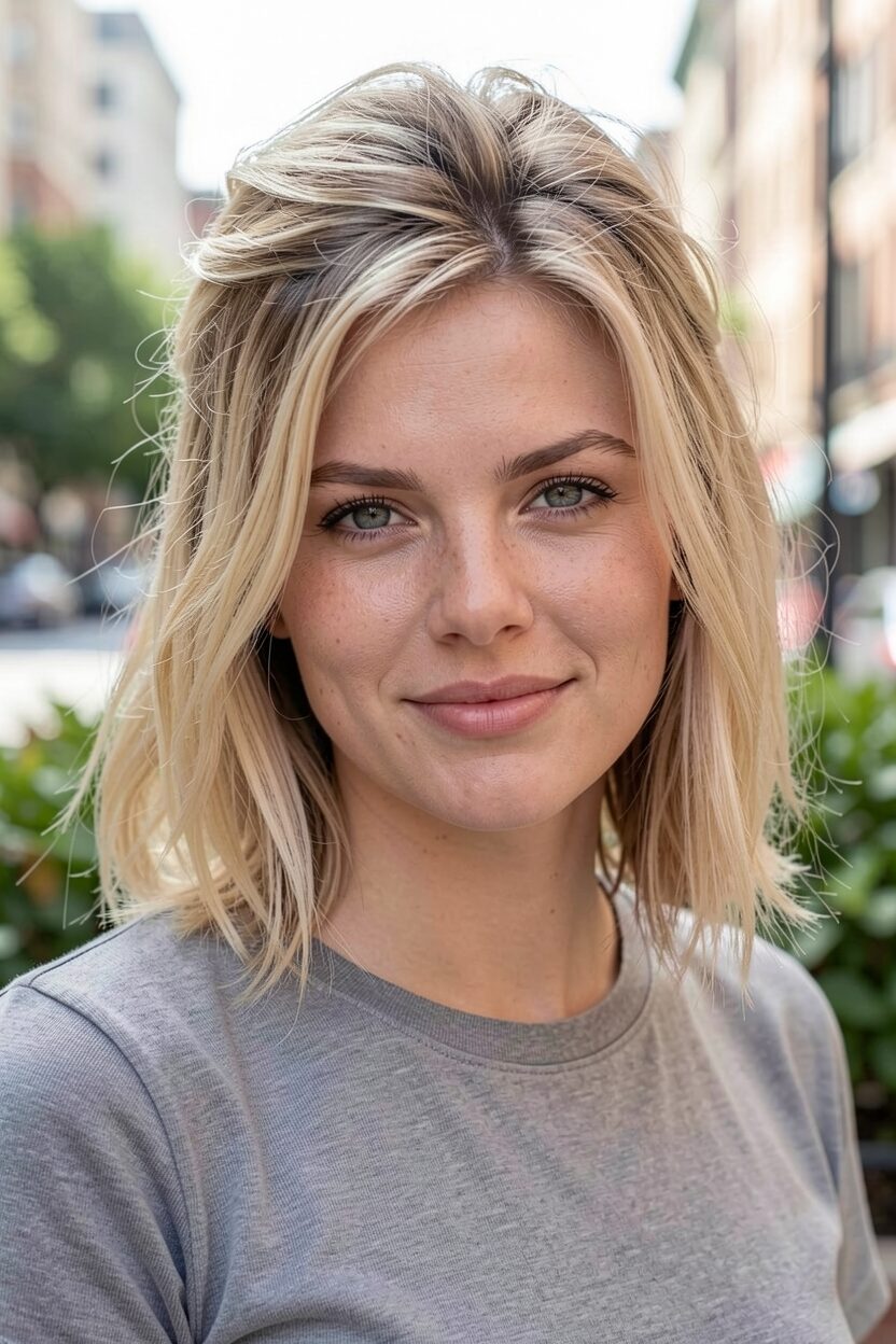 hairstyle for round face