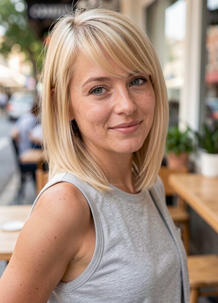 Short Side Swept Bangs Pixie