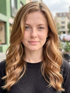 red hair with blonde highlights