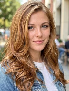 red hair blonde highlights